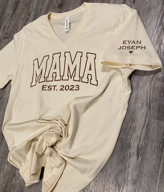 Custom Mama Est. T-Shirt