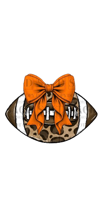 Leopard Football Bow T-Shirt