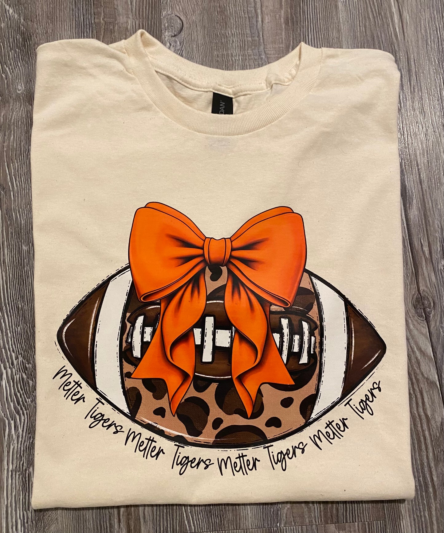 Leopard Football Bow T-Shirt