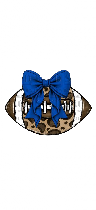 Leopard Football Bow T-Shirt