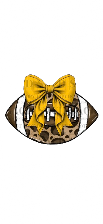 Leopard Football Bow T-Shirt