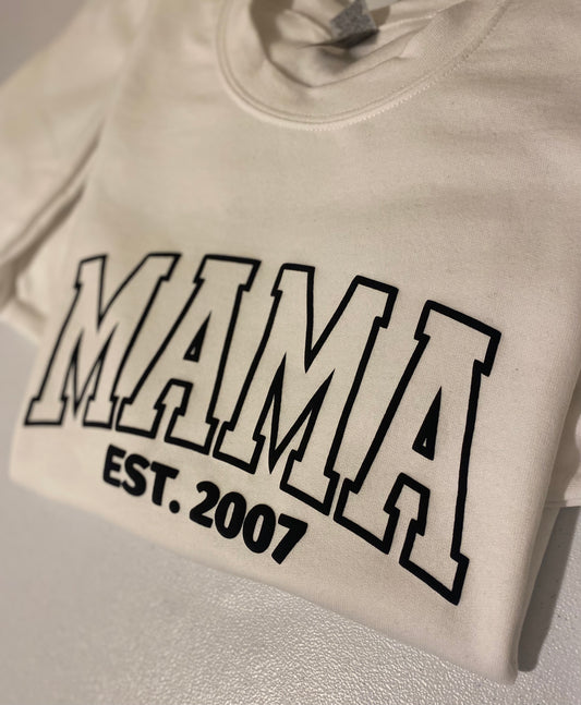 Custom Mama Est. Sweatshirt