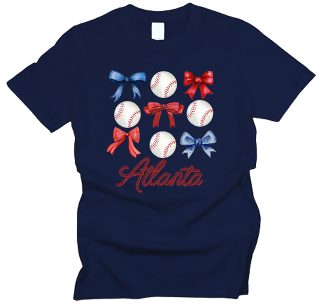 Atlanta Bows and Baseball T-Shirt