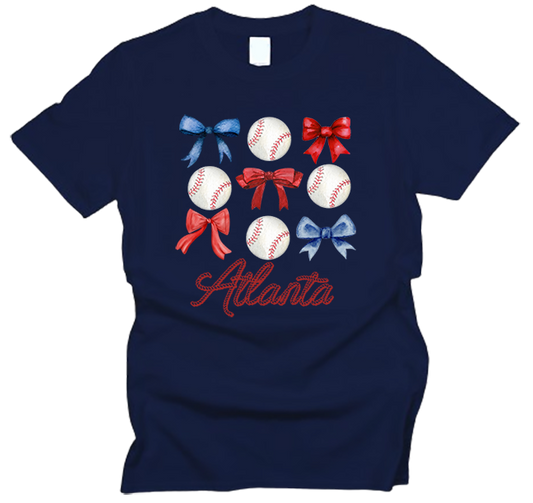 Atlanta Bows and Baseball T-Shirt