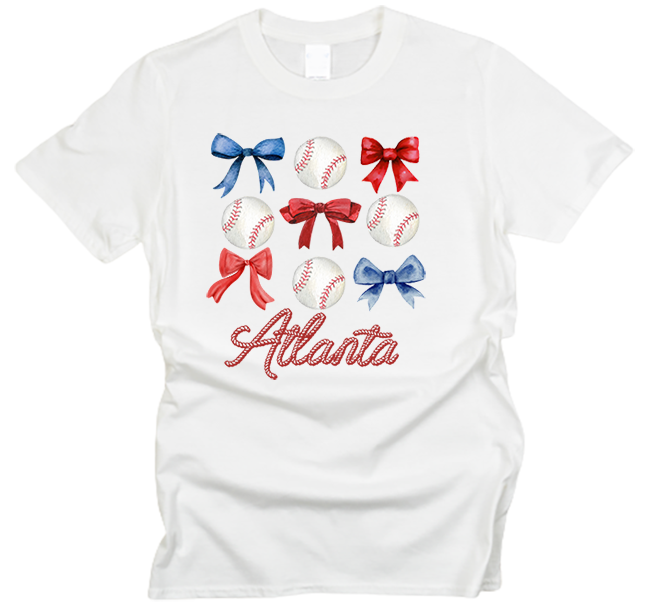 Atlanta Bows and Baseball T-Shirt