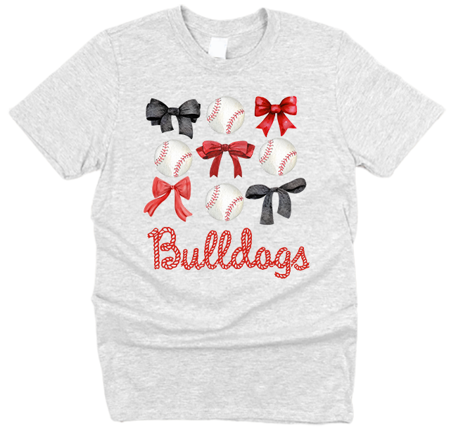 Bulldogs Bows and Baseball T-Shirt