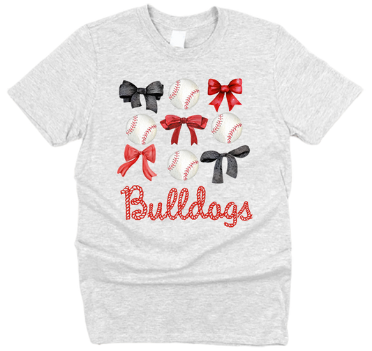 Bulldogs Bows and Baseball T-Shirt