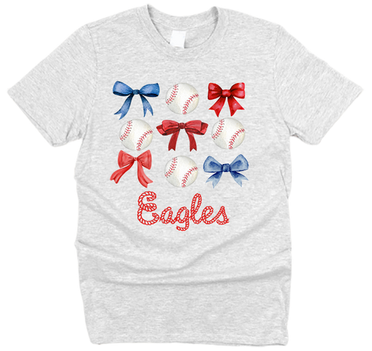 Eagles Bows and Baseball T-Shirt