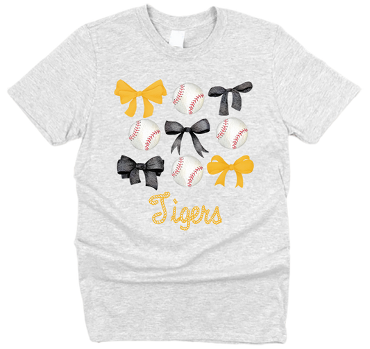 Tigers, Bows, and Baseball T-Shirt