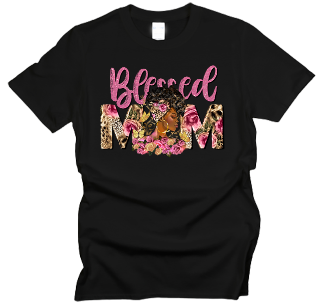 Blessed Mom Afro T-Shirt