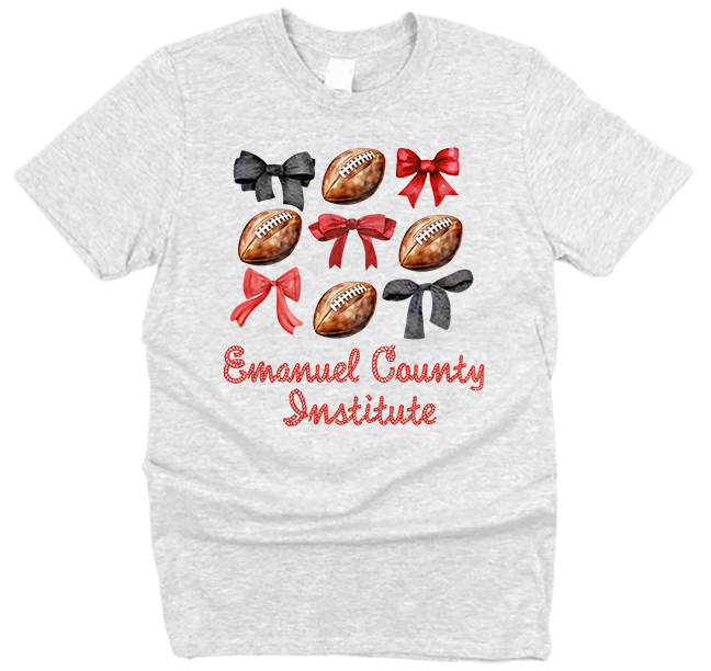 Bulldogs Bows and Football T-Shirt