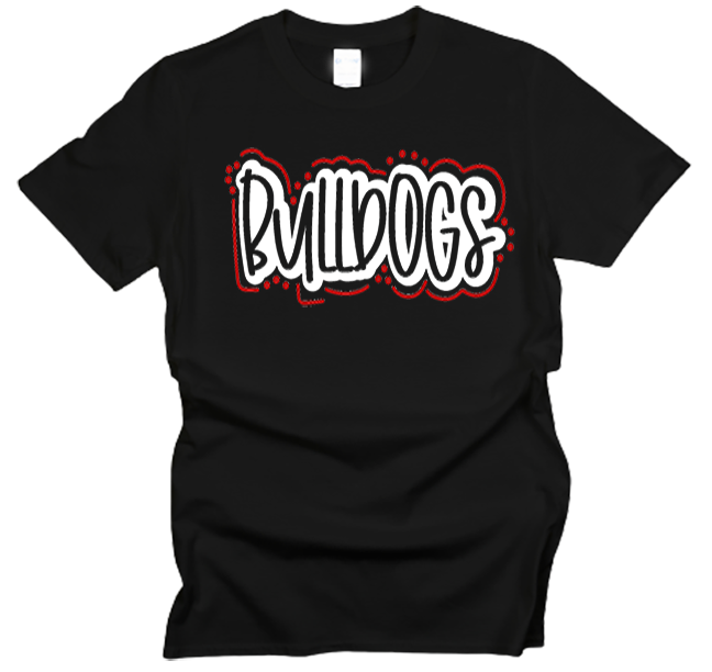 Bulldogs Dot Outline T-Shirt