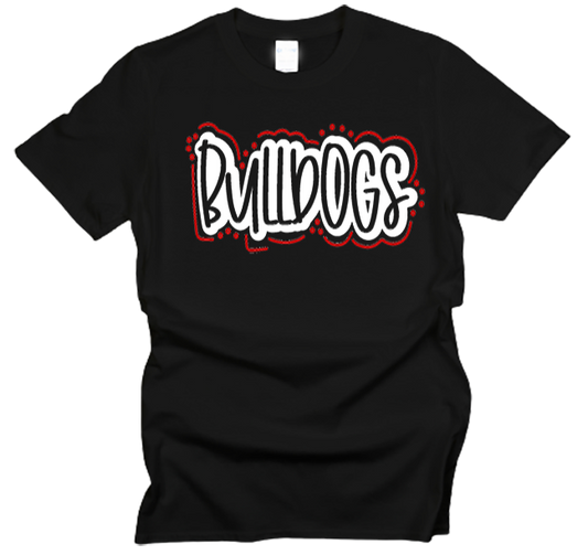 Bulldogs Dot Outline T-Shirt