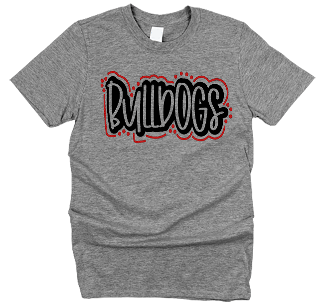 Bulldogs Dot Outline T-Shirt