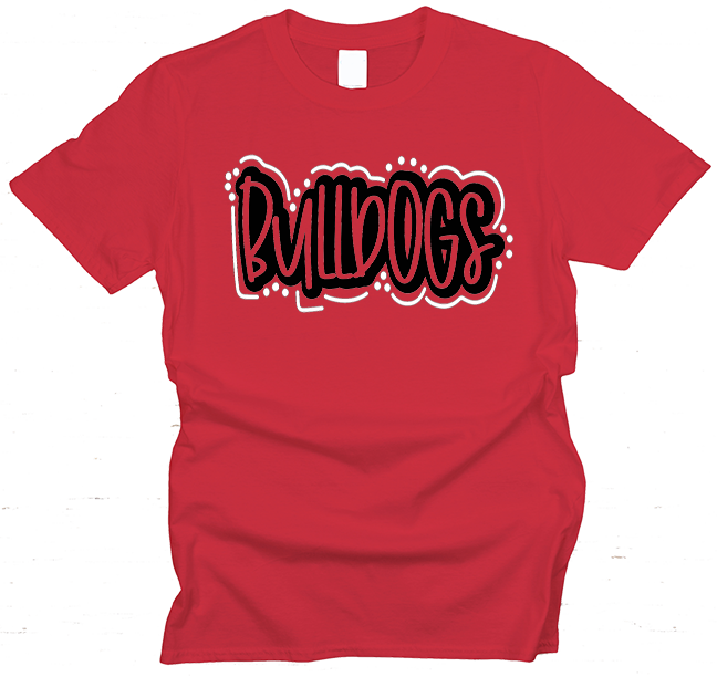 Bulldogs Dot Outline T-Shirt