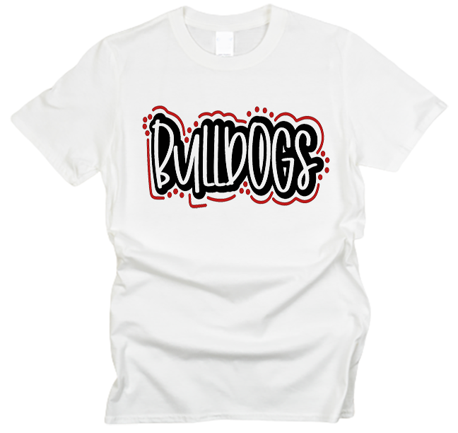 Bulldogs Dot Outline T-Shirt