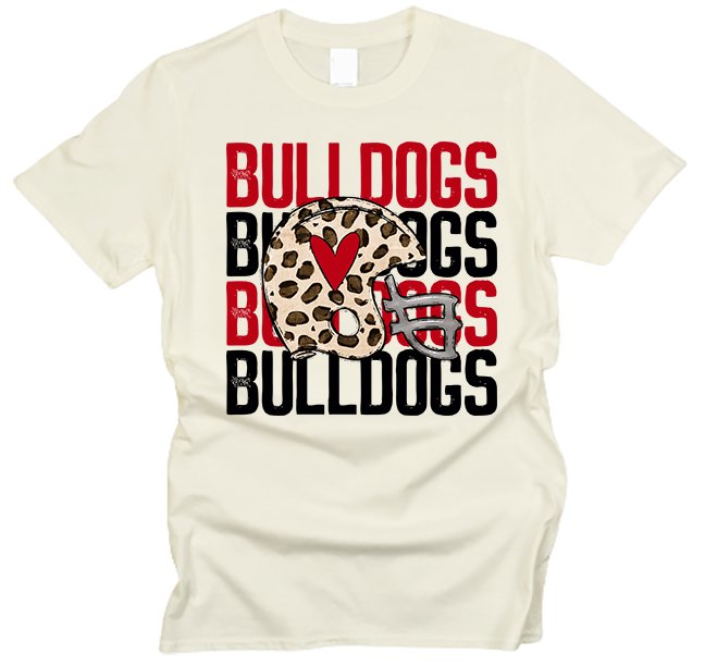 Bulldogs Stack Leopard Helmet T-Shirt