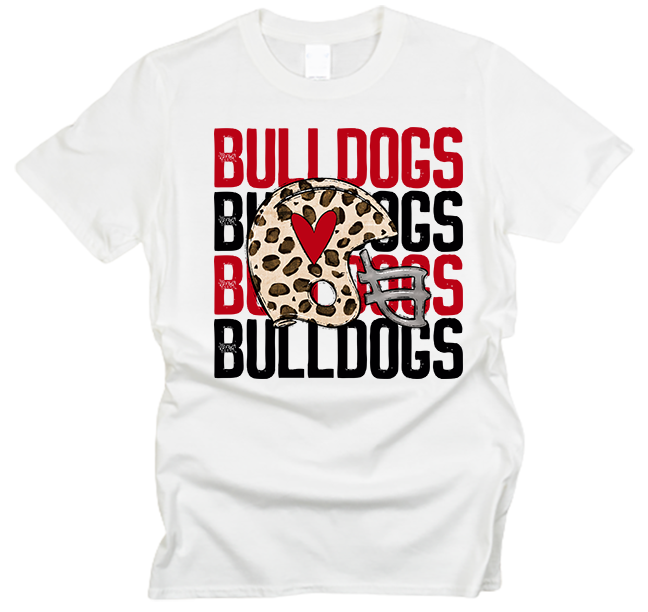 Bulldogs Stack Leopard Helmet T-Shirt