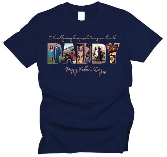 Custom Photo Father's Day "Daddy" T-Shirt