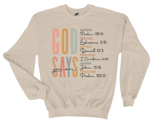 God Says You Are Sweatshirt / T-Shirt