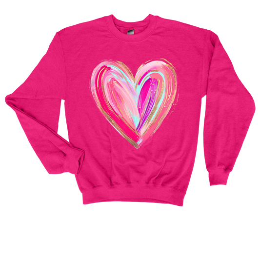 Valentine's Heart Pastel Brushstroke Shirt