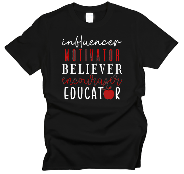 Influencer, Motivator, Educator Teacher Appreciation T-Shirt