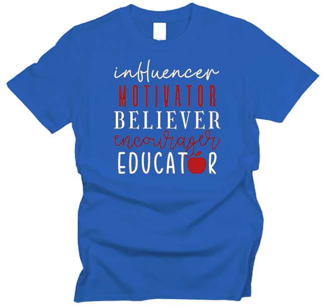 Influencer, Motivator, Educator Teacher Appreciation T-Shirt