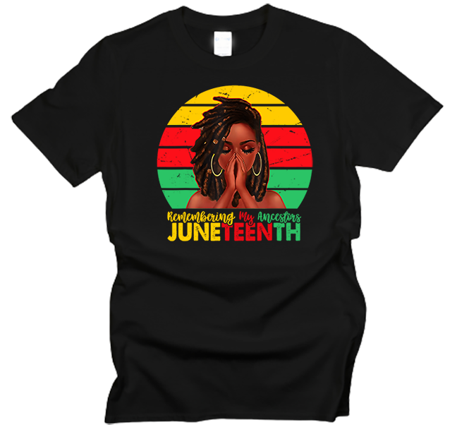 Remembering My Ancestors Juneteenth Locs T-Shirt – Kreative Originals