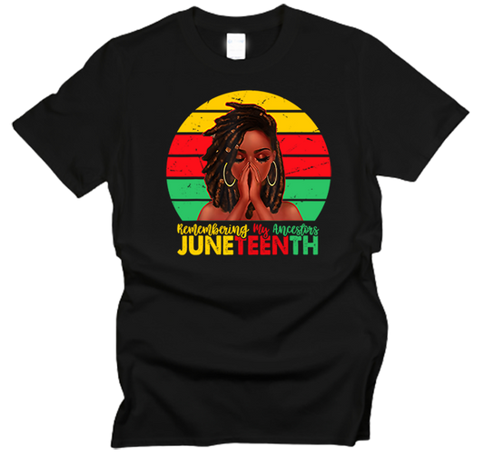 Remembering My Ancestors Juneteenth Locs T-Shirt