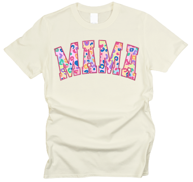 Mama Colorful Leopard T-Shirt