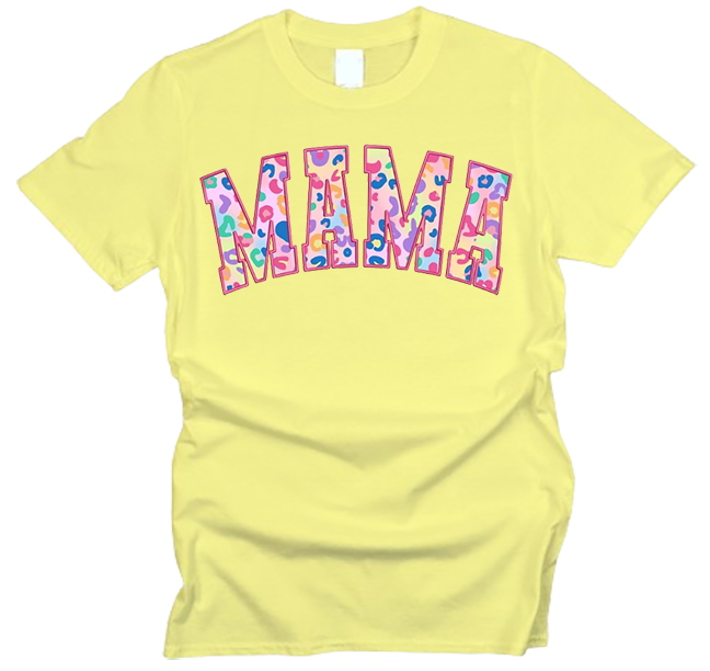 Mama Colorful Leopard T-Shirt