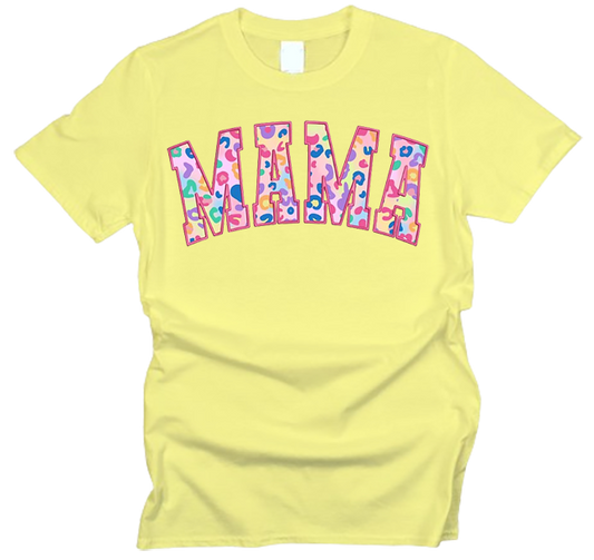 Mama Colorful Leopard T-Shirt