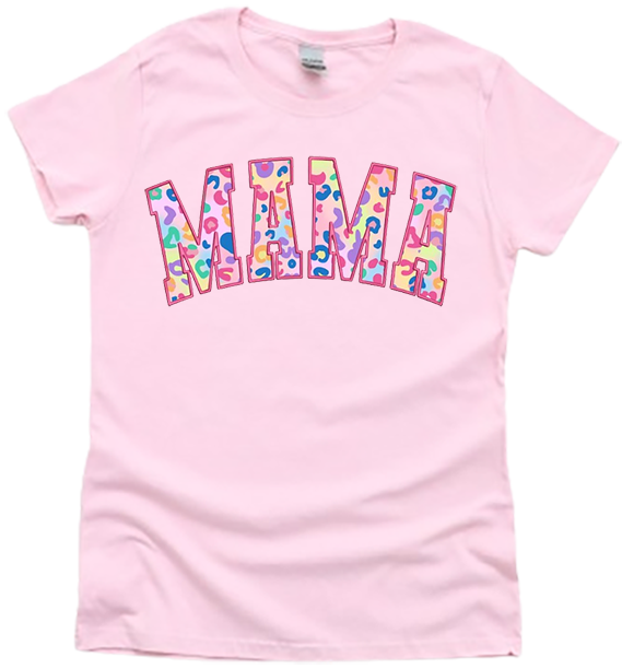 Mama Colorful Leopard T-Shirt