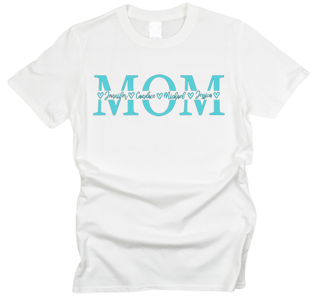 MOM Personalized Name T-Shirt