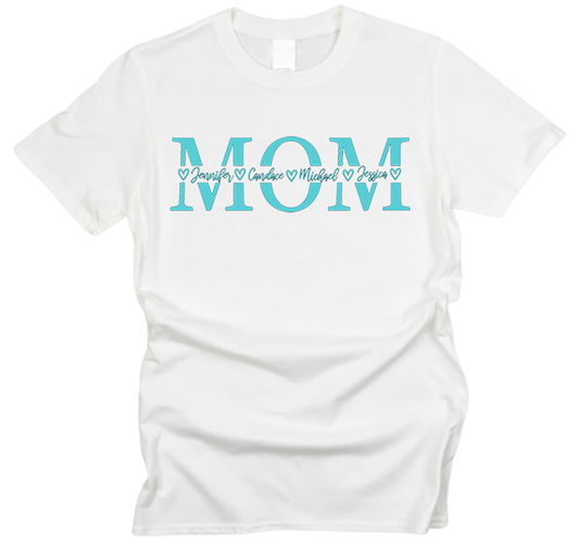 MOM Personalized Name T-Shirt