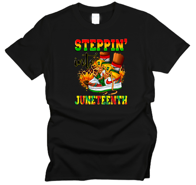 Steppin' Into Juneteenth Sneaker T-Shirt