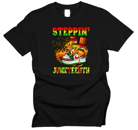 Steppin' Into Juneteenth Sneaker T-Shirt