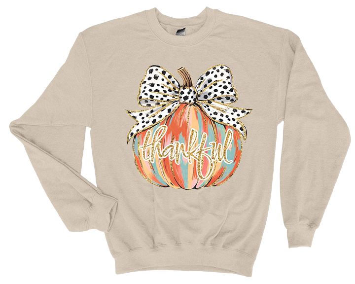 Thankful Dalmatian Bow Pumpkin Shirt