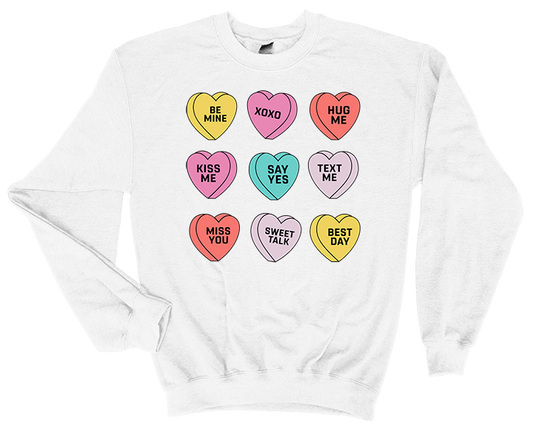 Valentine's Day Conversation Hearts Sweatshirt