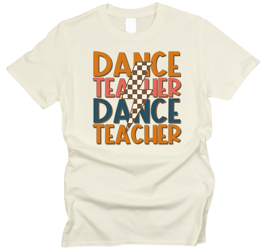 Dance Teacher Lightning Bolt Retro T-Shirt