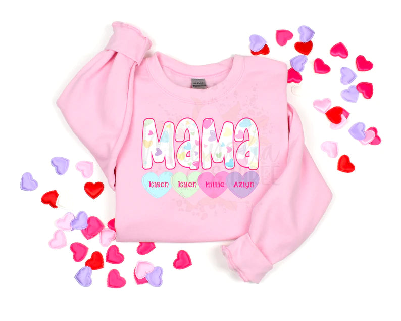 Valentine’s Day “Mama” Conversation Hearts T-Shirt or Sweatshirt