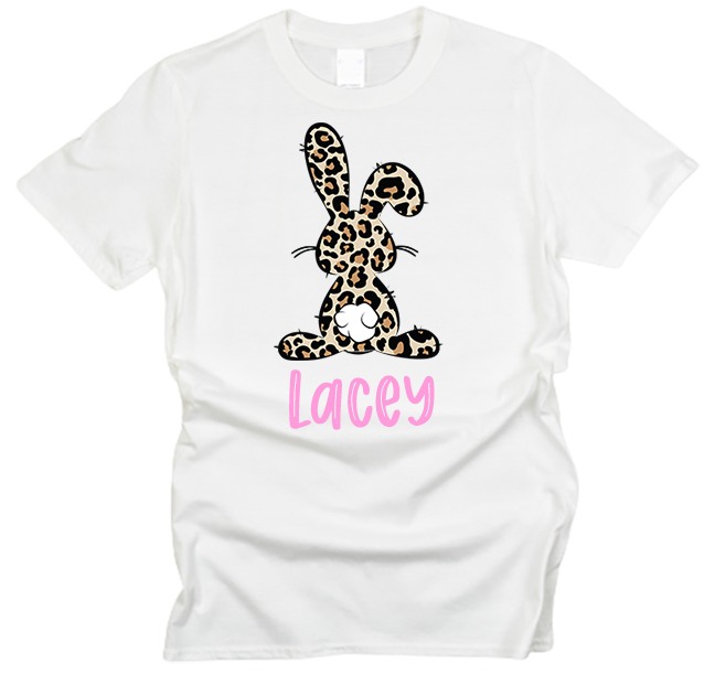 Leopard Bunny Personalized Easter T-Shirt