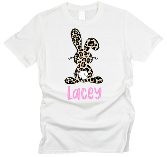 Leopard Bunny Personalized Easter T-Shirt