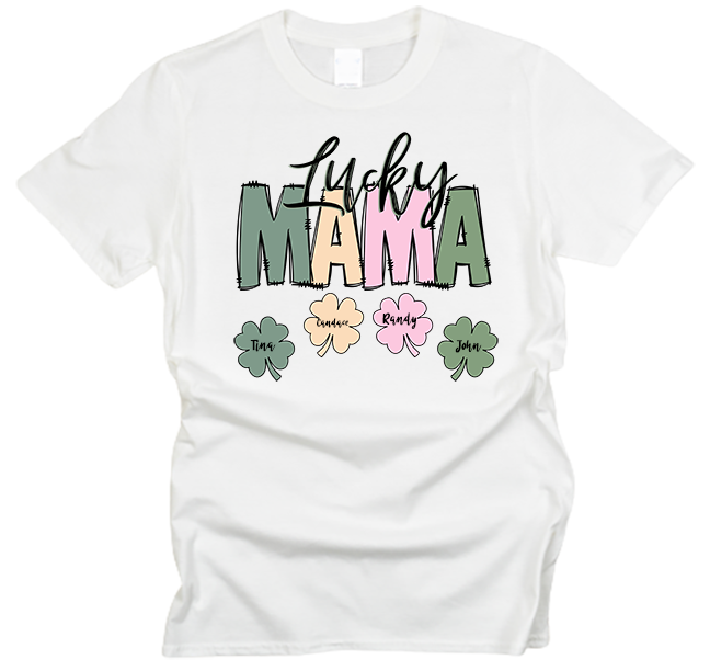 Lucky Mama Clover Personalized T-Shirt