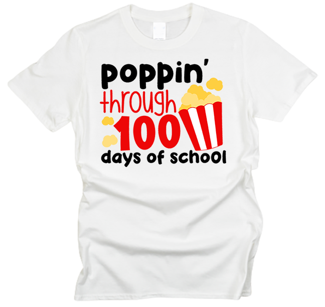 100 Days of School Poppin' Through T-Shirt