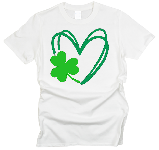 Scribble Heart Shamrock Youth T-Shirt