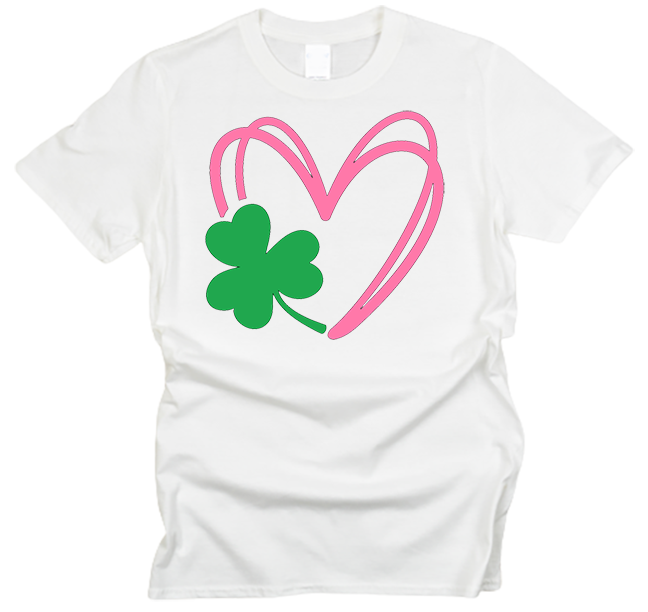 Scribble Heart Shamrock Youth T-Shirt