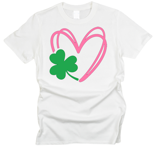 Scribble Heart Shamrock Youth T-Shirt